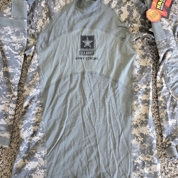 NWT U.S. Army Massif Long Sleeve Army Combat Shirt Sz M Strap On Sleeve Uniform - Picture 4 of 12